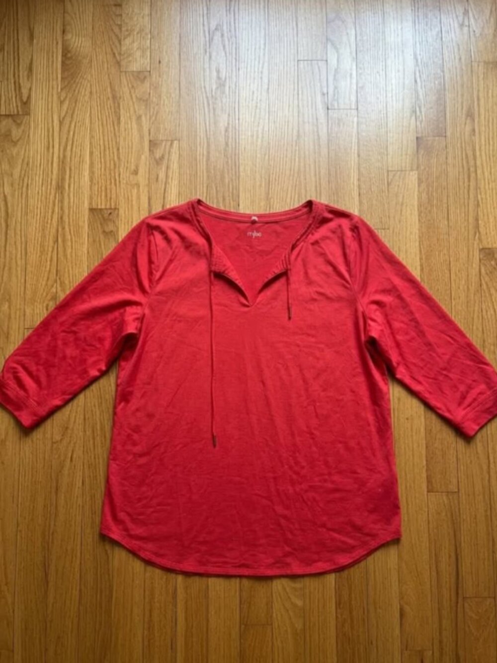 Hyba Red 3/4 Sleeve Active Top 2X NWOT #216